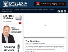 Tablet Screenshot of dyslexiacorrectionspecialties.com